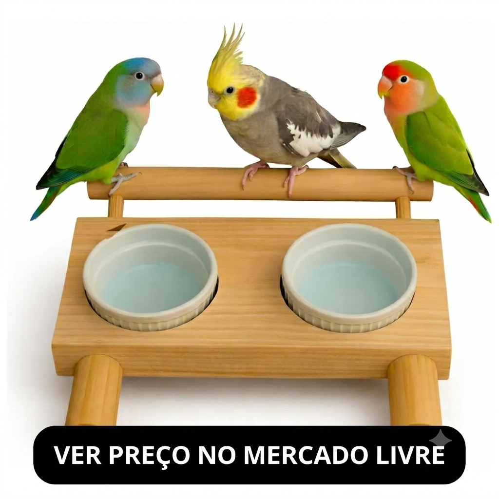 suporte alimentador de potes de porcelana calopsita suporte alimentador de potes de porcelana calopsita